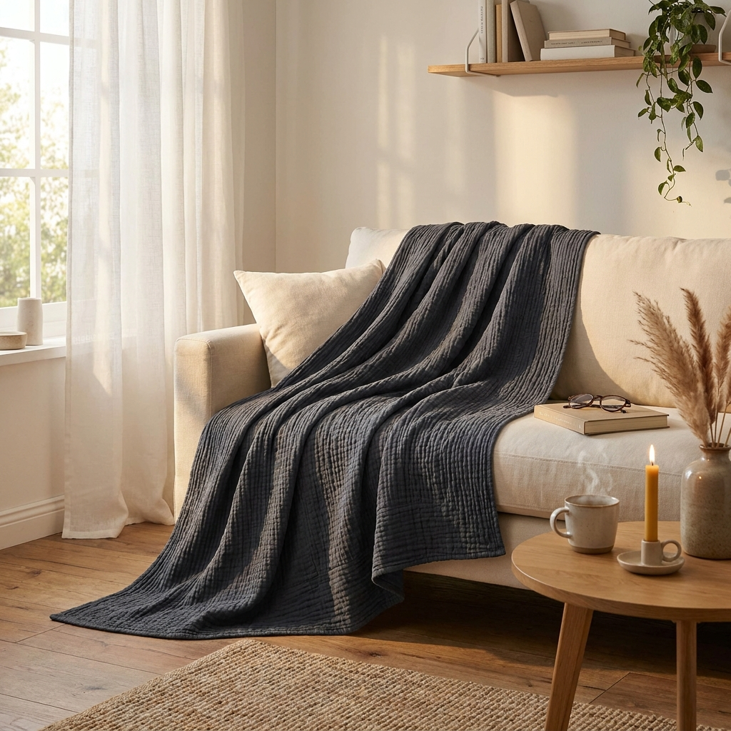 Noroki - Musselin Kuscheldecke Lyocell