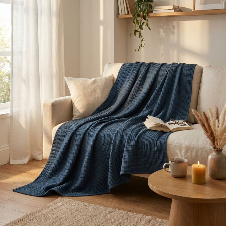 Noroki - Musselin Kuscheldecke Lyocell