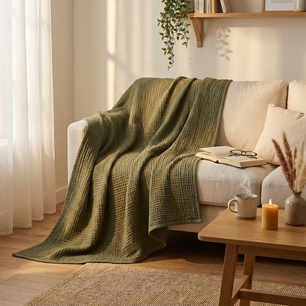 Noroki - Musselin Kuscheldecke Lyocell