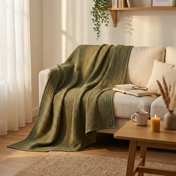 Noroki - Musselin Kuscheldecke Lyocell