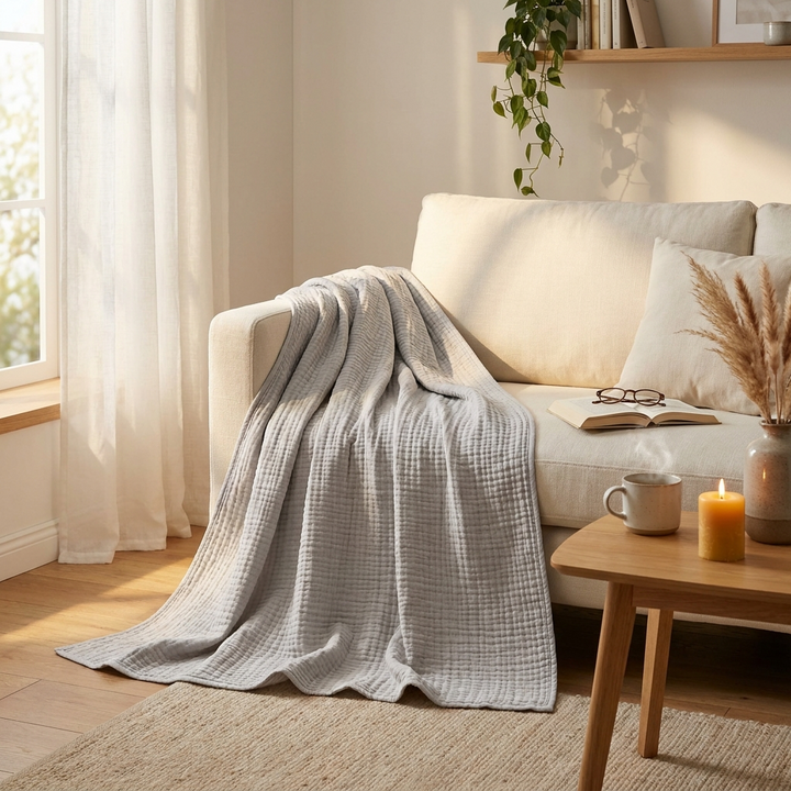 Noroki - Musselin Kuscheldecke Lyocell