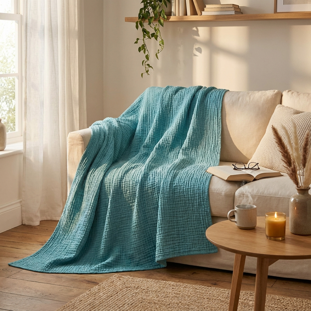 Noroki - Musselin Kuscheldecke Lyocell