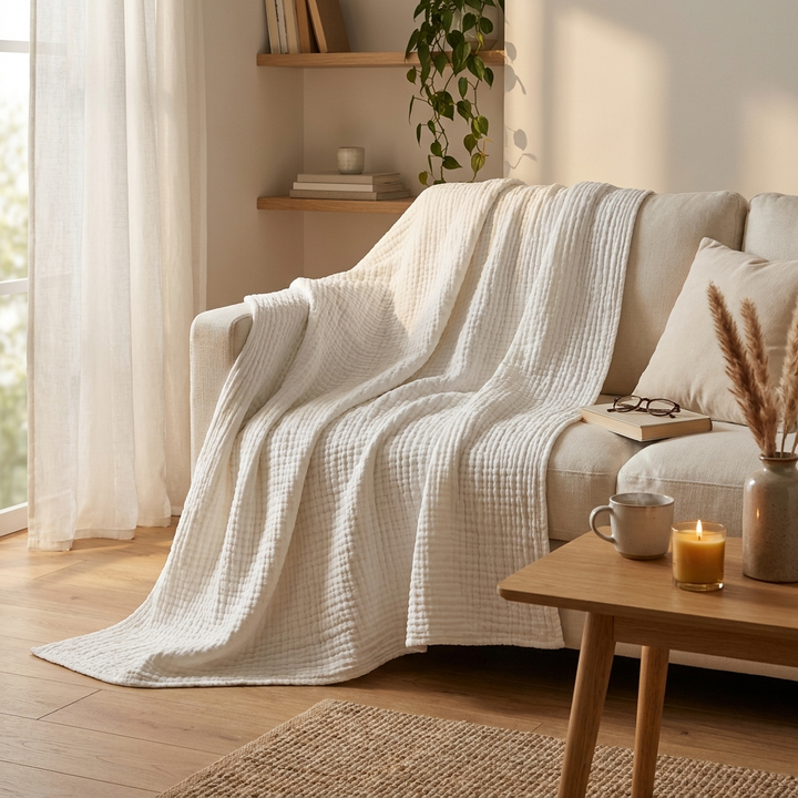 Noroki - Musselin Kuscheldecke Lyocell