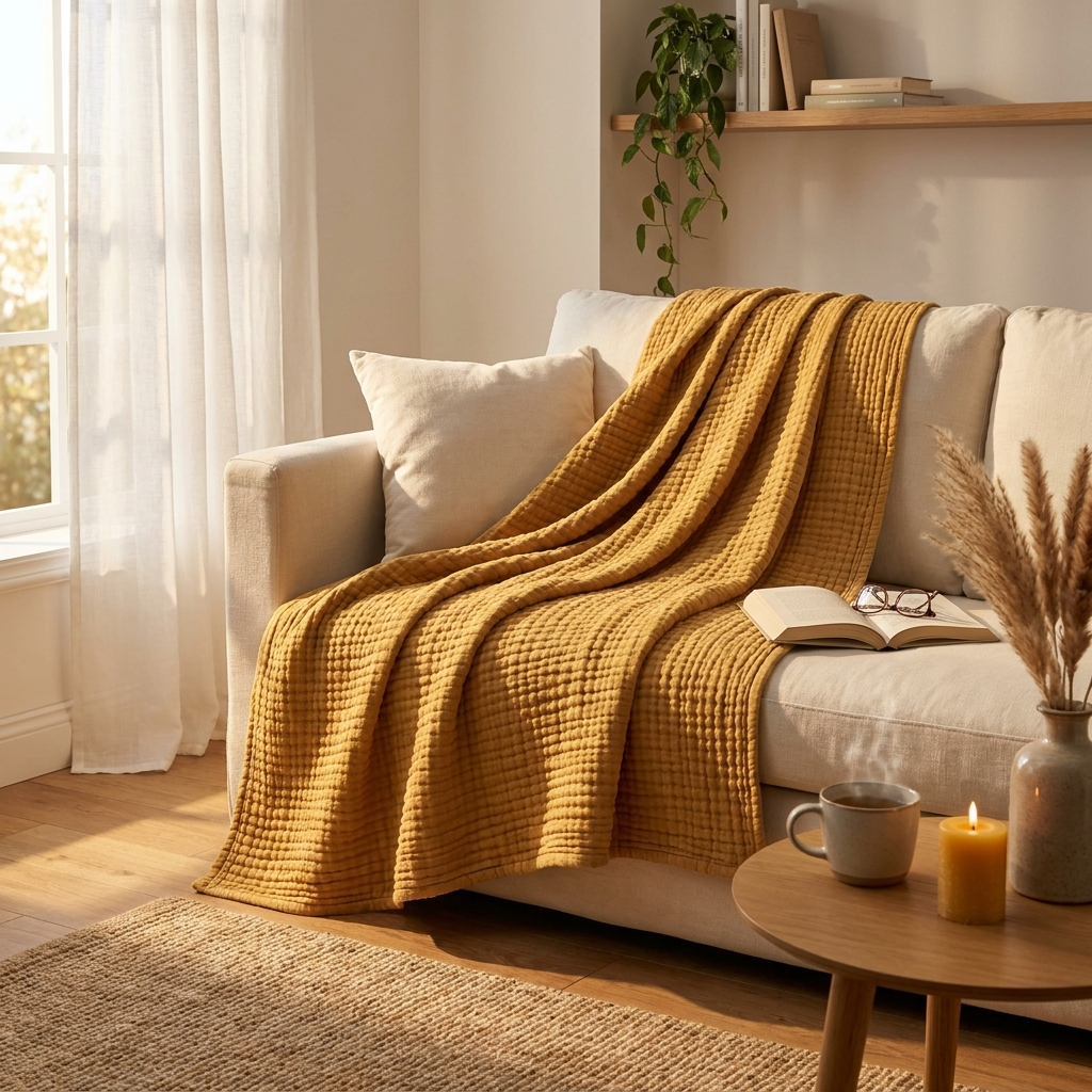 Noroki - Musselin Kuscheldecke Lyocell