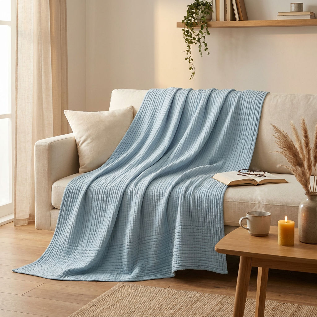 Noroki - Musselin Kuscheldecke Lyocell