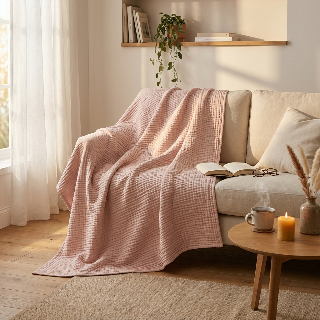 Noroki - Musselin Kuscheldecke Lyocell