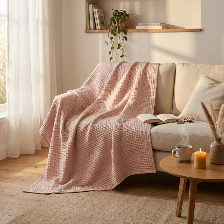 Noroki - Musselin Kuscheldecke Lyocell