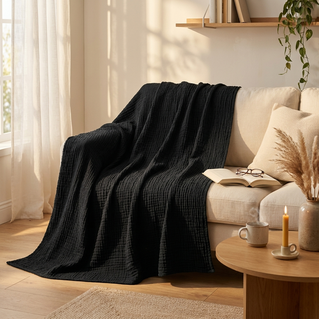 Noroki - Musselin Kuscheldecke Lyocell