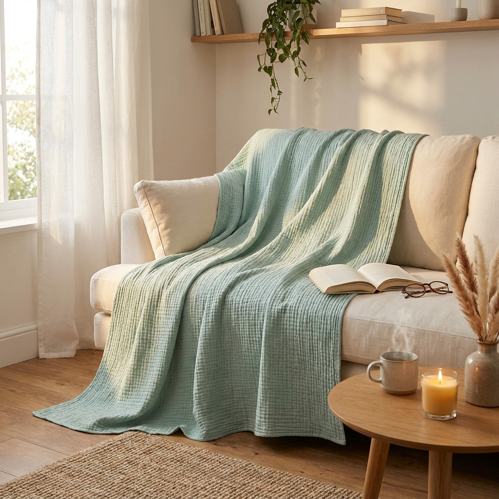 Noroki - Musselin Kuscheldecke Lyocell
